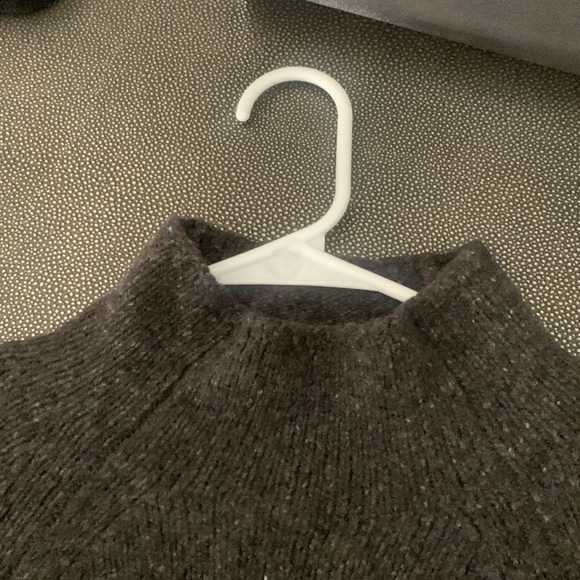 VINCE 100% Cashmere Mock Turtleneck Sweater Donegal Gray Brown Small - Picture 11 of 12